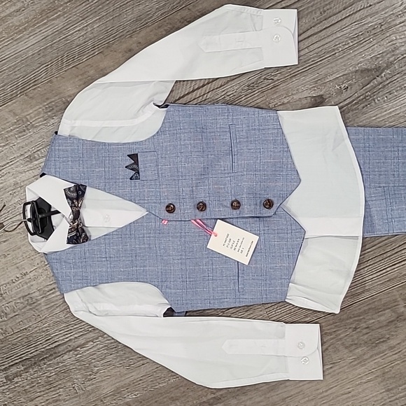 SIZES ADDED Isaac Mizrahi 4 Piece Vest Suit - Picture 2 of 9